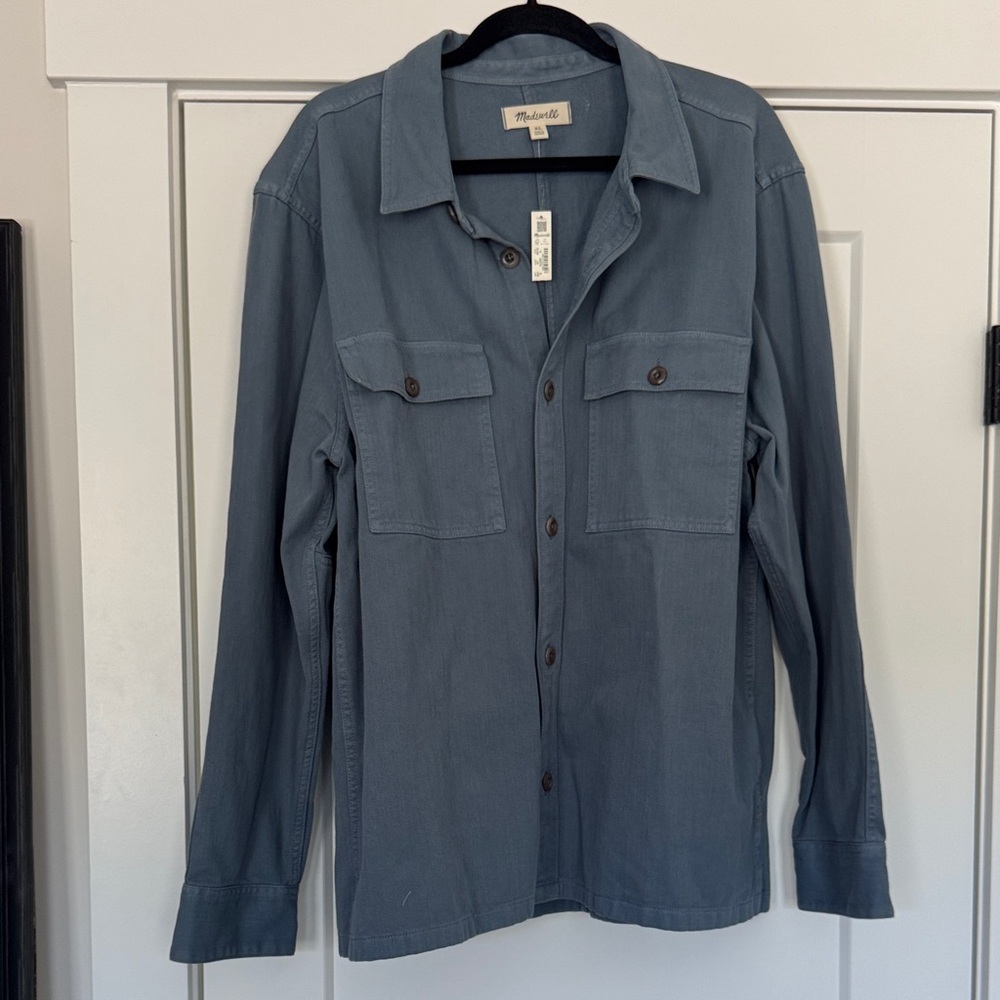 NWT Madewell Men's Blue Shirt Jacket